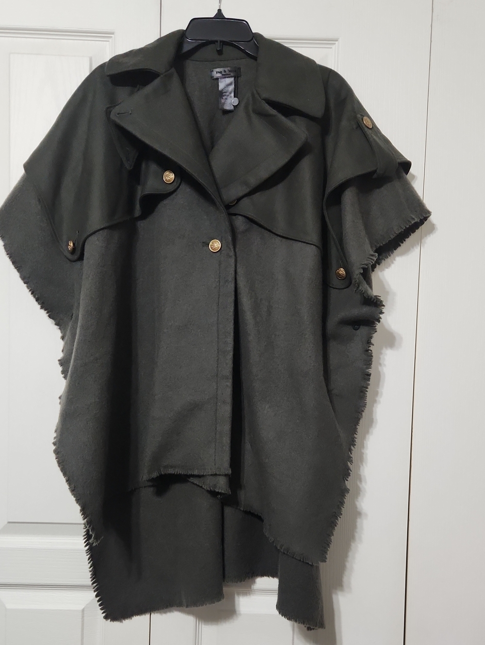 NWT Rag&Bone Mixed Media Trench Poncho. Size 1 - Picture 6 of 11